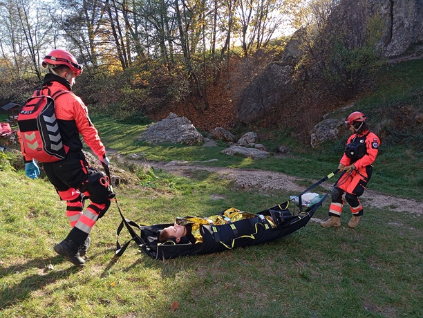 Trage-Rettungsmatte im Einsatz